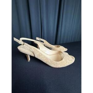 Cole Haan  Air Talia Open Toe Sling Back Pump Cork size 9.5B
